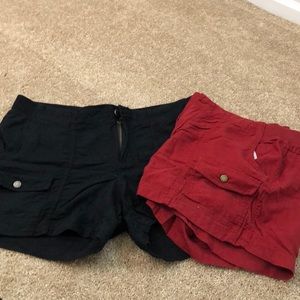 Two pairs of Sonoma shorts black and red NEW